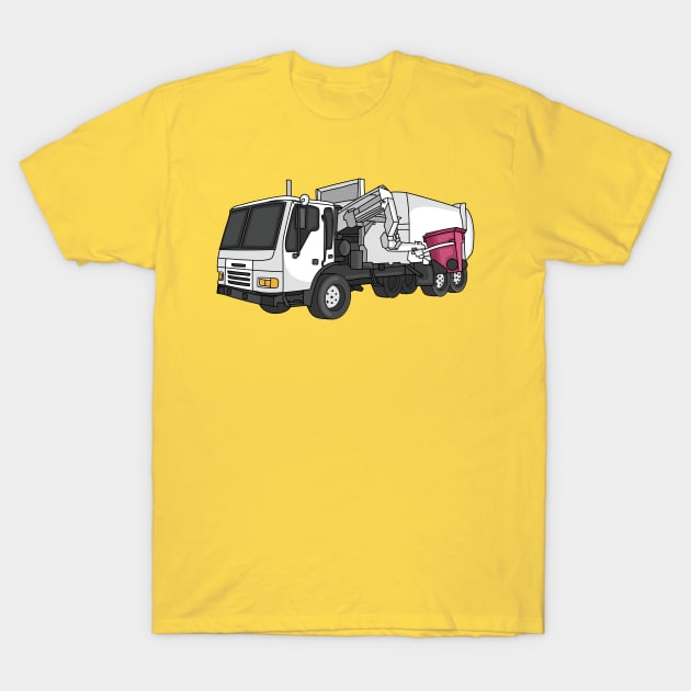 Garbage truck cartoon illustration T-Shirt by Cartoons of fun